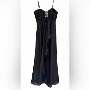 Jordan | Strapless Empire Chiffon A-Line Prom Bridesmaid Dress Black